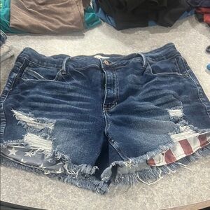 Denim Distressed Women Shorts Kancans